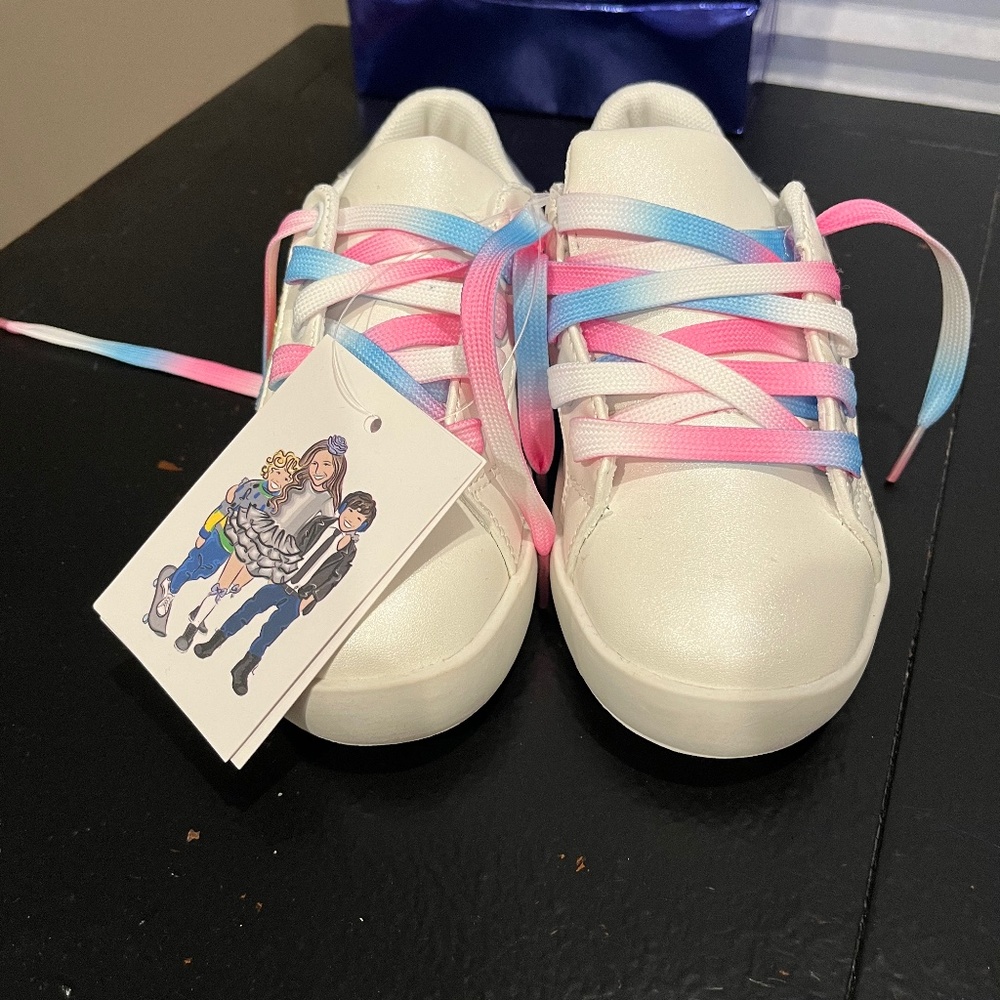 Lola and the Boys Rainbow Striped Sneakers US Kids Size 13 Euro Size 31
